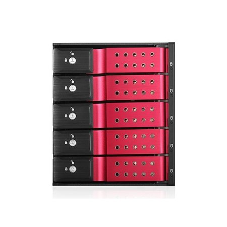 ISTARUSA Istarusa 3X5.25 To 5X3.5 12Gb/S Cage Red BPN-DE350HD-RED